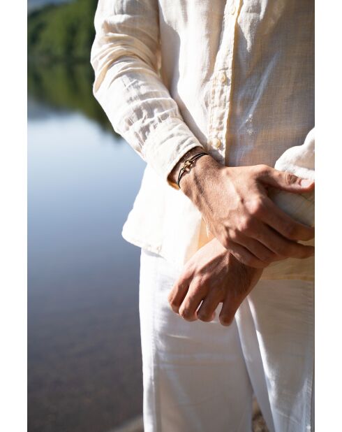 Marrakech Union zwart vergulde armband