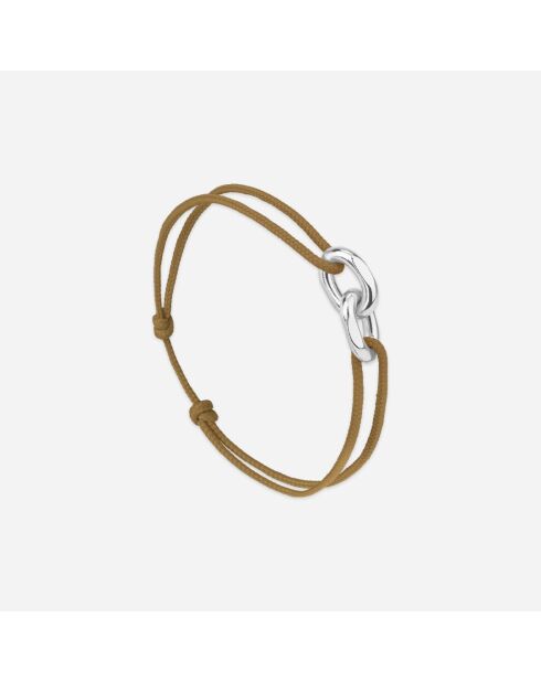 Budapest Union Armband, versilbert, taupe