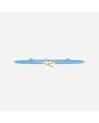 Letter K-armband - Gouden letters voor kinderen met gouden letters hemelsblauw met gouden letters voor kinderen