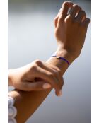 Bracelet Lune plaqué or bleu roi