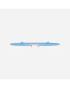 Bracelet lettre I Enfant Plaqué Argent Bleu ciel