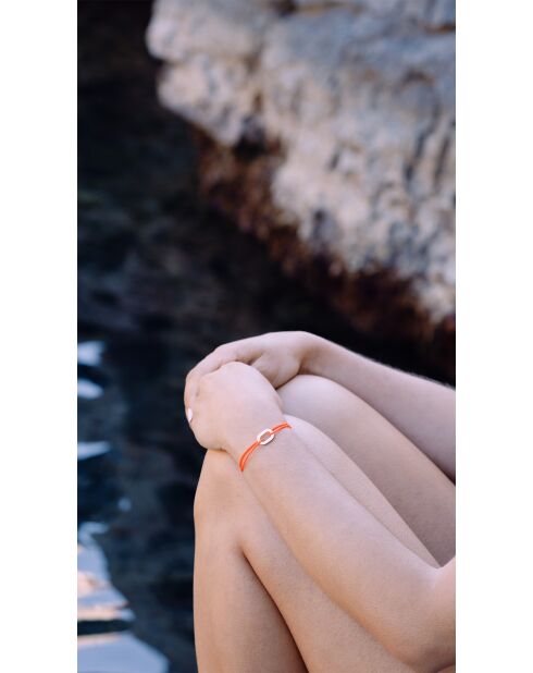 Louvoyer Fluo Orange vergoldetes Armband