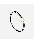 Schwarz vergoldetes leeres Herzarmband