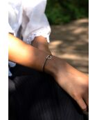 Schwarz vergoldetes leeres Herzarmband