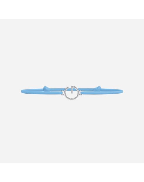 Hemelsblauwe verzilverde G-letterarmband voor kinderen