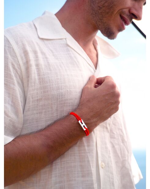 Liora-Armband in Neonorange, versilbert