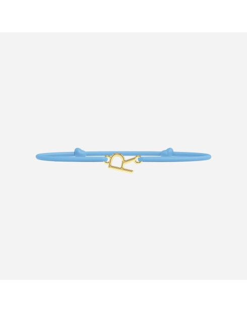 Bracelet lettre R - Doré Enfant Lettres Dorées Enfants Bleu ciel