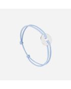 Bracciale curvo placcato in argento azzurro