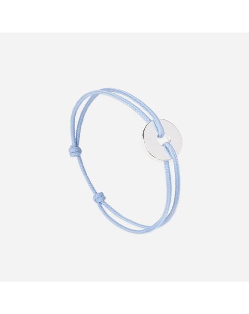 Bracciale curvo placcato in argento azzurro