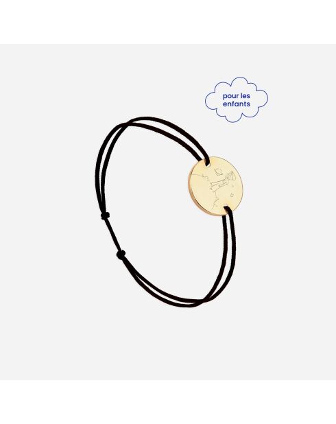 Asteroidenarmband für Kinder, schwarz vergoldet