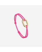 Lila schakelarmband 16 mm verguld fluo roze voor kinderen