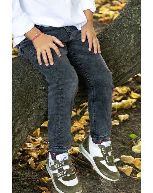 Lila schakelarmband 16 mm verguld fluo roze voor kinderen