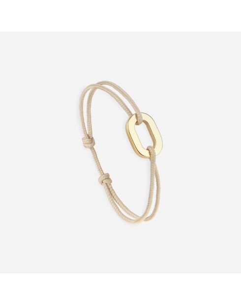 Beige vergulde radararmband