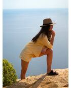 Beige vergulde radararmband