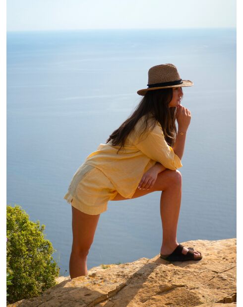 Beige vergulde radararmband