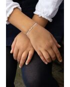 Bracelet lettre J Enfant Plaqué Argent Bleu ciel