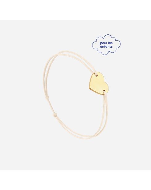 Bracelet Coeur enfant plaqué or blanc