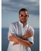 Versilbertes Serena-Armband in Neonorange