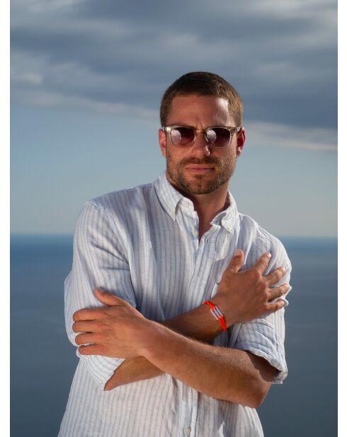 Versilbertes Serena-Armband in Neonorange