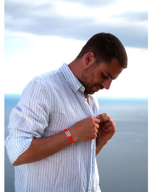 Versilbertes Serena-Armband in Neonorange