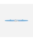 Himmelblaues versilbertes Kinderarmband mit dem Buchstaben P