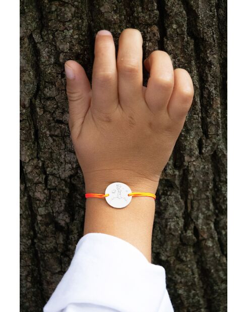 Rosafarbenes versilbertes Asteroidenarmband für Kinder