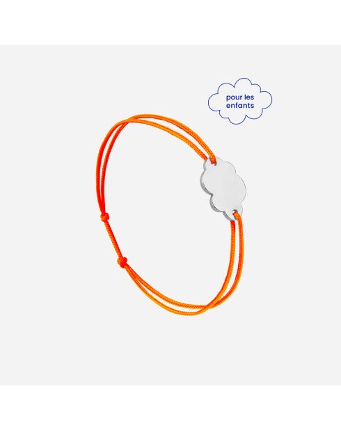Orange versilbertes Wolkenarmband für Kinder