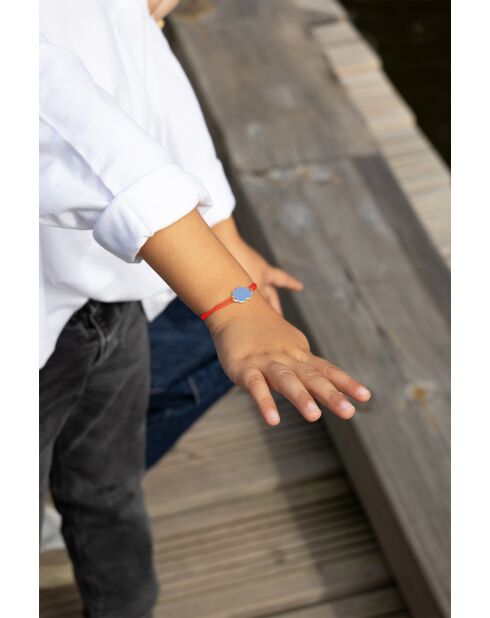 Orange versilbertes Wolkenarmband für Kinder