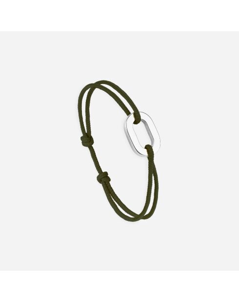Kaki vergulde cargoarmband