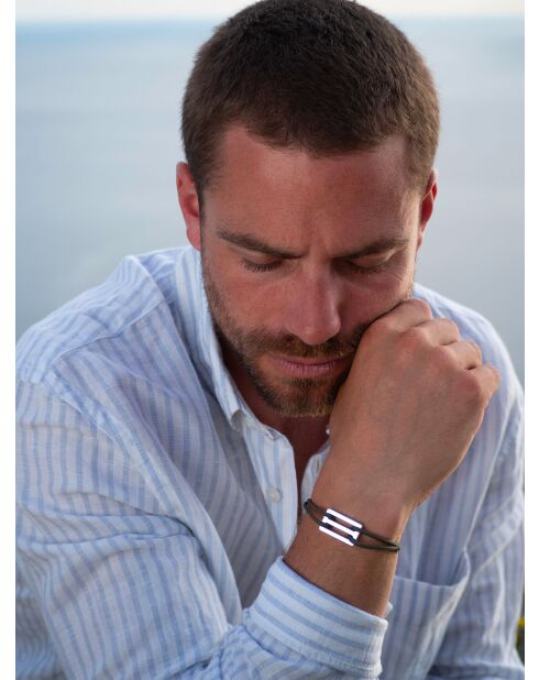 Bracciale Eolia argentato kaki