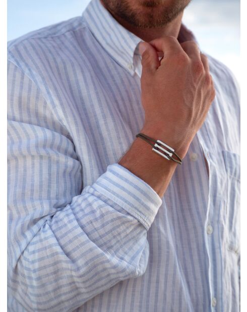 Bracciale Eolia argentato kaki