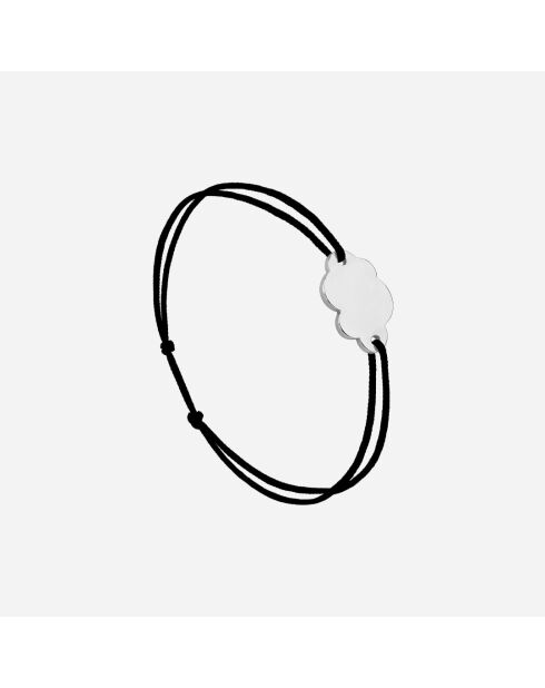 Schwarz versilbertes Wolkenarmband