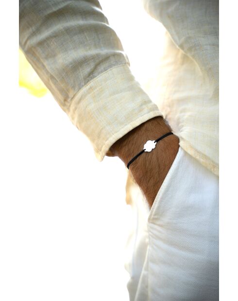 Schwarz versilbertes Wolkenarmband