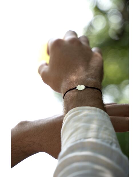 Schwarz versilbertes Wolkenarmband