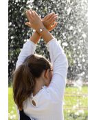 Louis Cible - Braccialetto placcato in argento, 16 mm, per bambini, colore: Azzurro