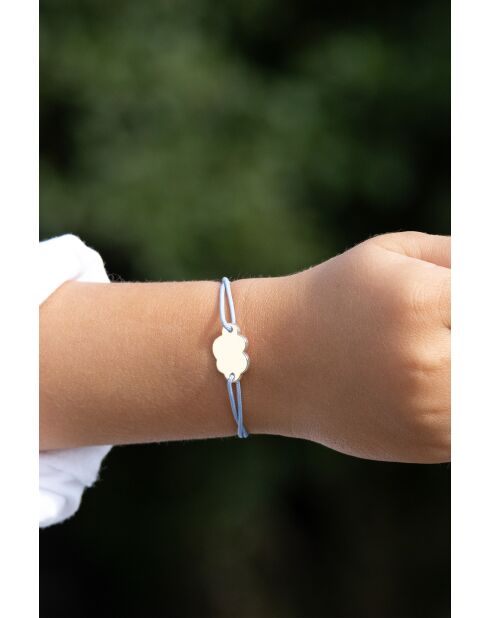Bracciale nuvola per bambini argentato celeste