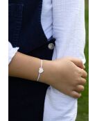 Bracelet Coeur enfant plaqué argent bleu ciel