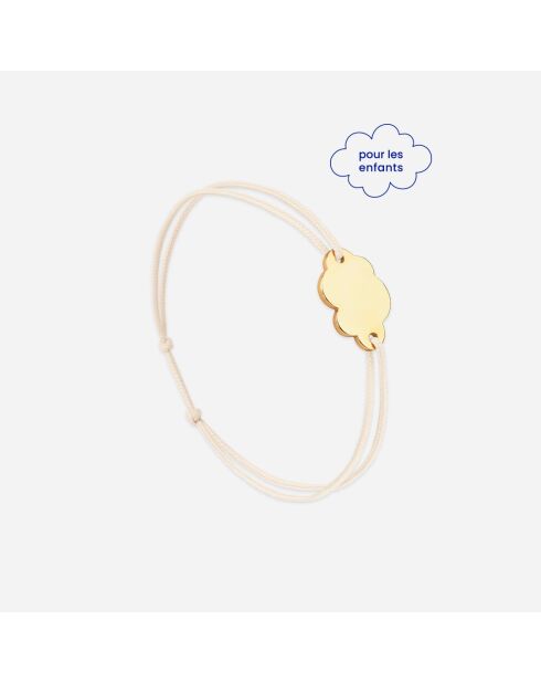 Bracciale nuvola per bambini placcato in oro bianco