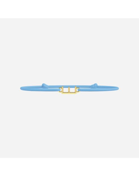 Armband mit dem Buchstaben E — Goldbuchstaben für Kinder — Gold für Kinder — Himmelblau