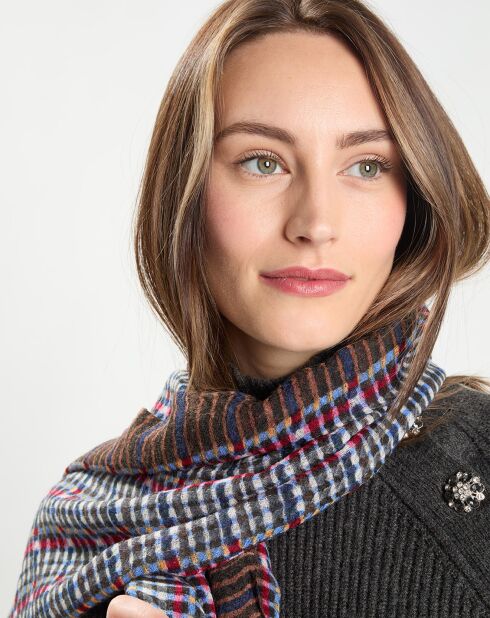 Étole 100% Laine café - 180x70 cm