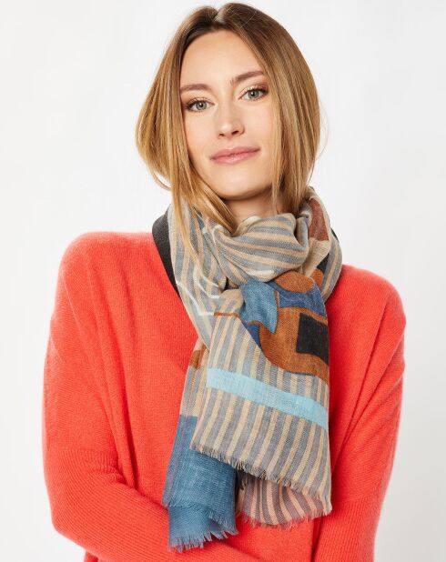 Étole 100% Laine grey - 80x190 cm