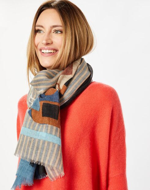 Étole 100% Laine grey - 80x190 cm