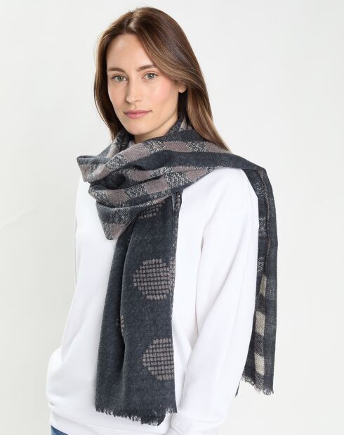 Etole 100% Laine noire - 190x80 cm