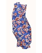 Étole en Laine, Soie, Cachemire Bleue - 80 X 190 Cm