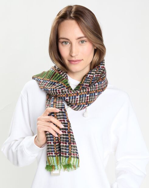 Étole 100% Laine olive - 180x70 cm