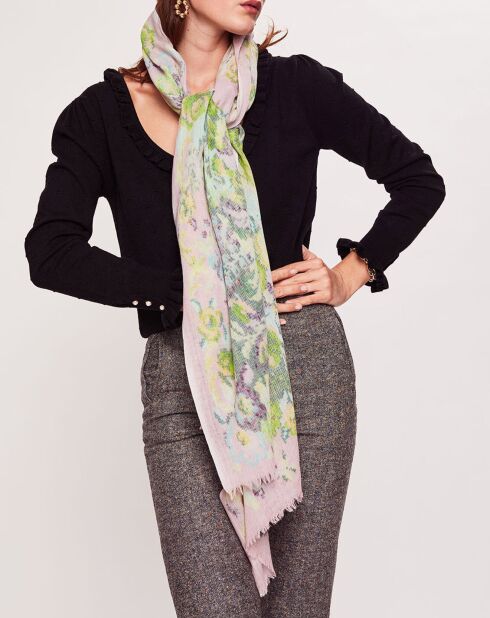 Etole 100% Laine rose pâle - 80x190 cm