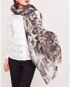 Étole 100% Laine charbon - 90x200 cm