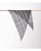 Carré 100% Laine Encre - 75 X 75 Cm