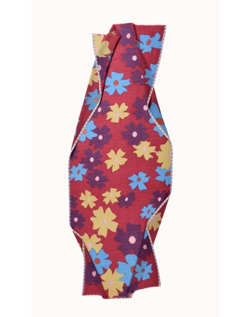 Étole 100% Laine Bordeaux - 70 X 180 Cm