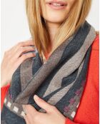 Étole 100% Laine ardoise - 60x180 cm